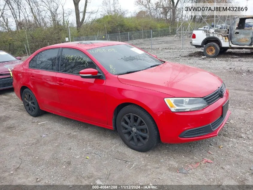 2014 Volkswagen Jetta 1.8T Se VIN: 3VWD07AJ8EM432869 Lot: 40841208