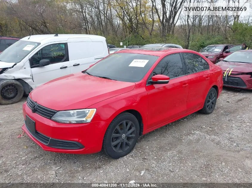 2014 Volkswagen Jetta 1.8T Se VIN: 3VWD07AJ8EM432869 Lot: 40841208