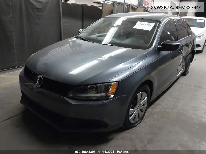 2014 Volkswagen Jetta 2.0L S VIN: 3VW2K7AJ8EM327444 Lot: 40843308