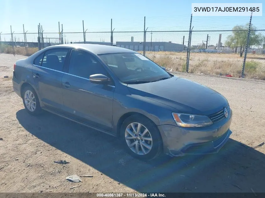 2014 Volkswagen Jetta 1.8T Se VIN: 3VWD17AJ0EM291485 Lot: 40861367