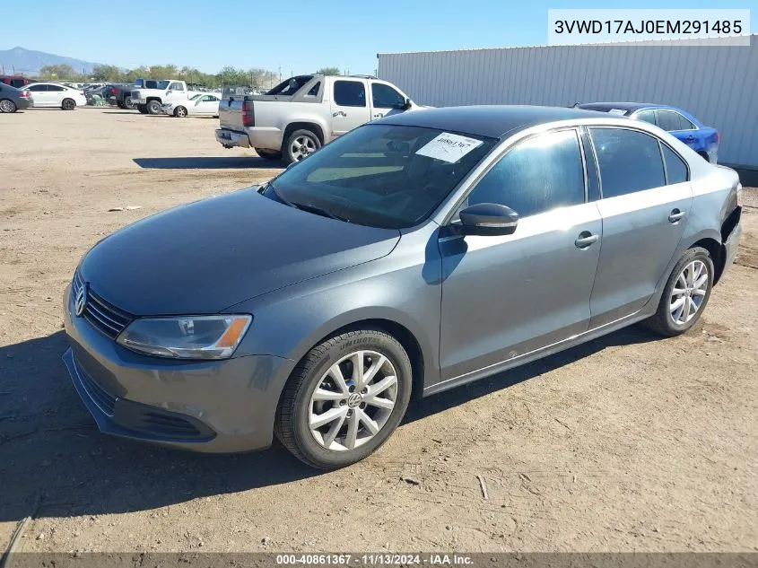 2014 Volkswagen Jetta 1.8T Se VIN: 3VWD17AJ0EM291485 Lot: 40861367