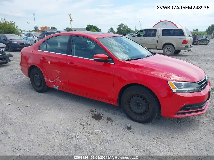 3VWB07AJ5FM248935 2015 Volkswagen Jetta Sedan