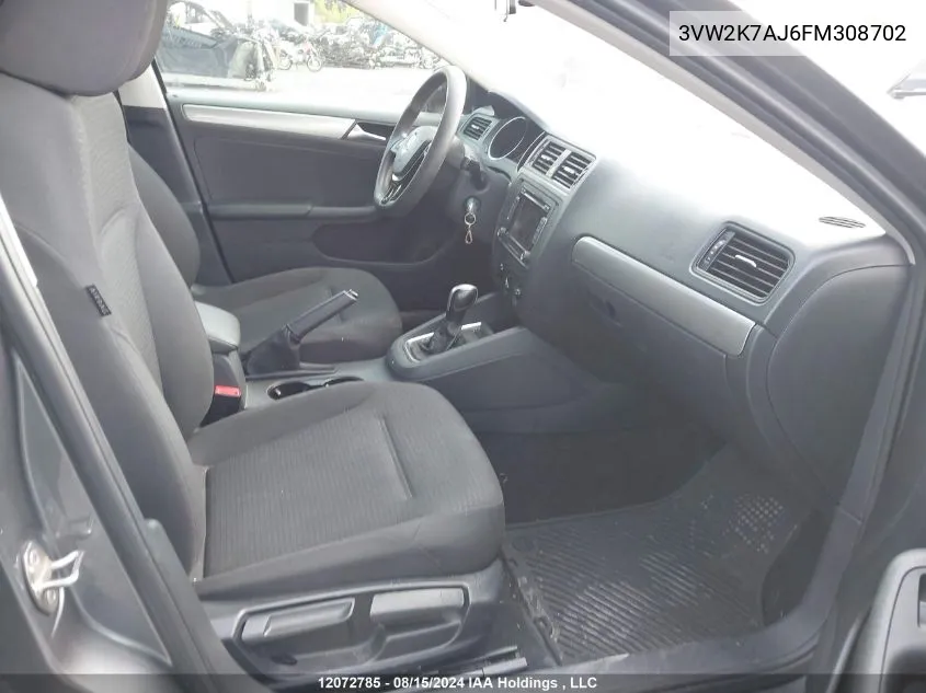 3VW2K7AJ6FM308702 2015 Volkswagen Jetta Sedan