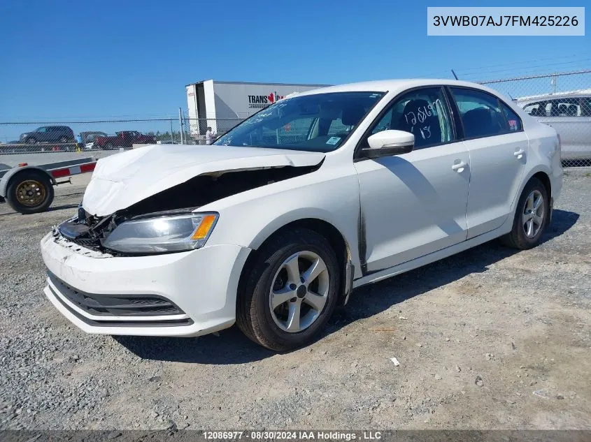 3VWB07AJ7FM425226 2015 Volkswagen Jetta Sedan