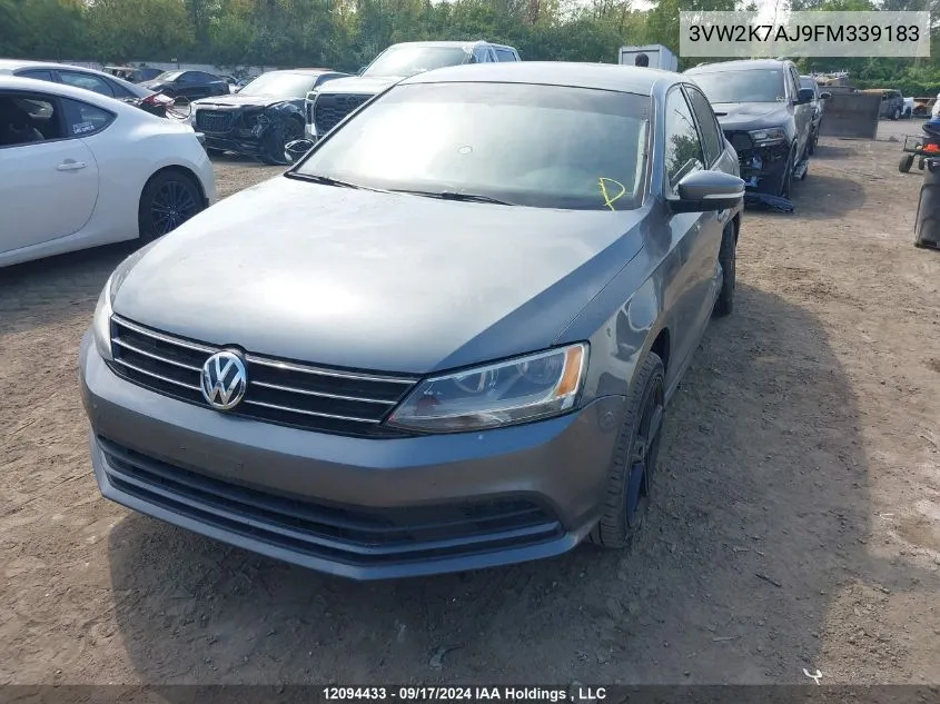 3VW2K7AJ9FM339183 2015 Volkswagen Jetta Sedan