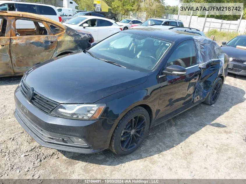 2015 Volkswagen Jetta Sedan VIN: 3VWLA7AJ7FM218742 Lot: 12104491