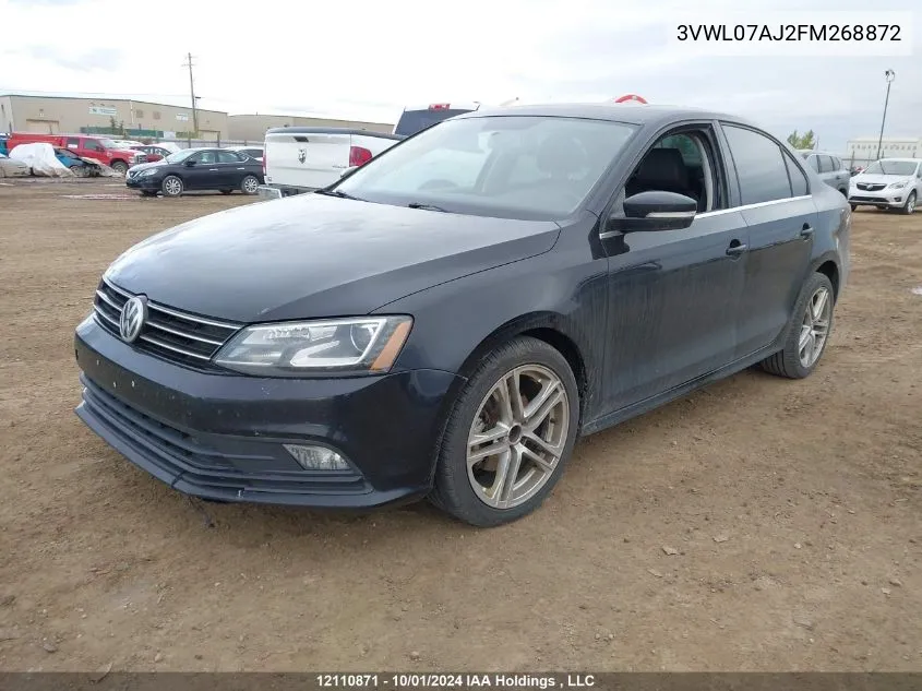 2015 Volkswagen Jetta Sedan VIN: 3VWL07AJ2FM268872 Lot: 12110871