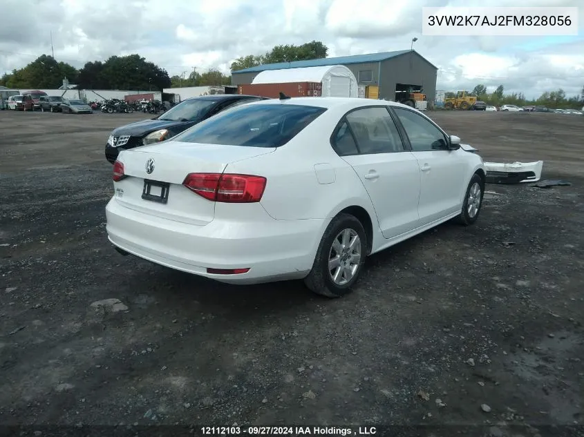 3VW2K7AJ2FM328056 2015 Volkswagen Jetta S