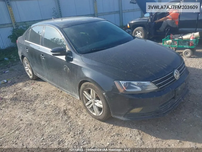 3VWLA7AJ7FM203609 2015 Volkswagen Jetta Sedan