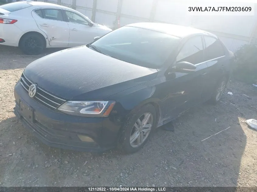 3VWLA7AJ7FM203609 2015 Volkswagen Jetta Sedan