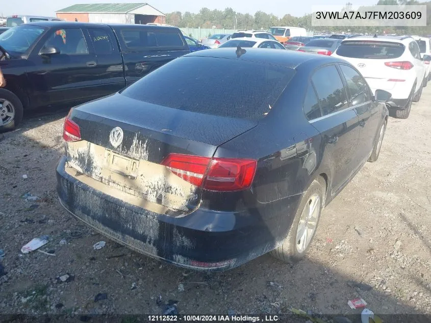 3VWLA7AJ7FM203609 2015 Volkswagen Jetta Sedan