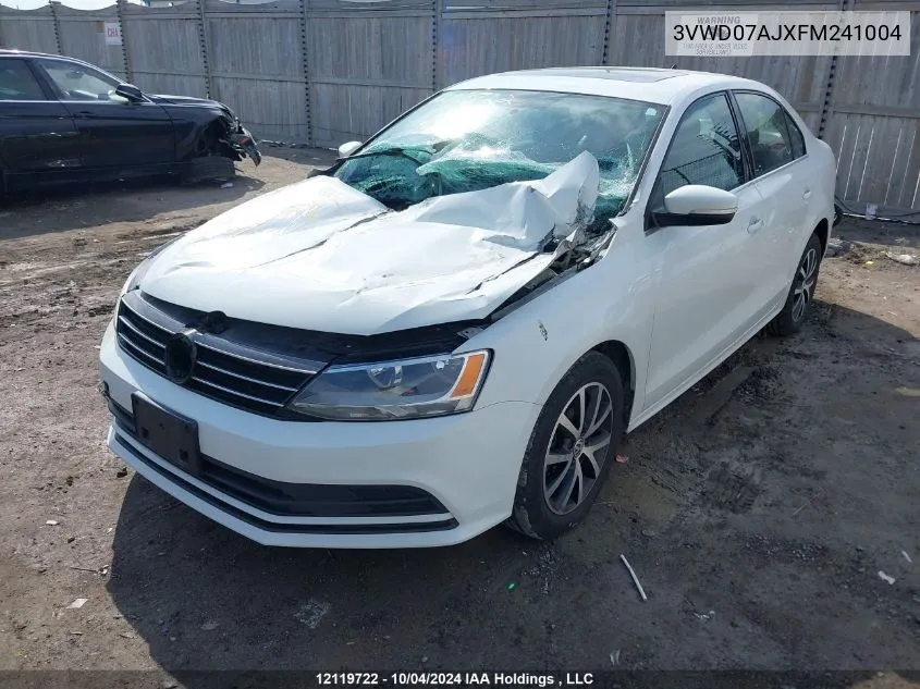 2015 Volkswagen Jetta Se VIN: 3VWD07AJXFM241004 Lot: 12119722