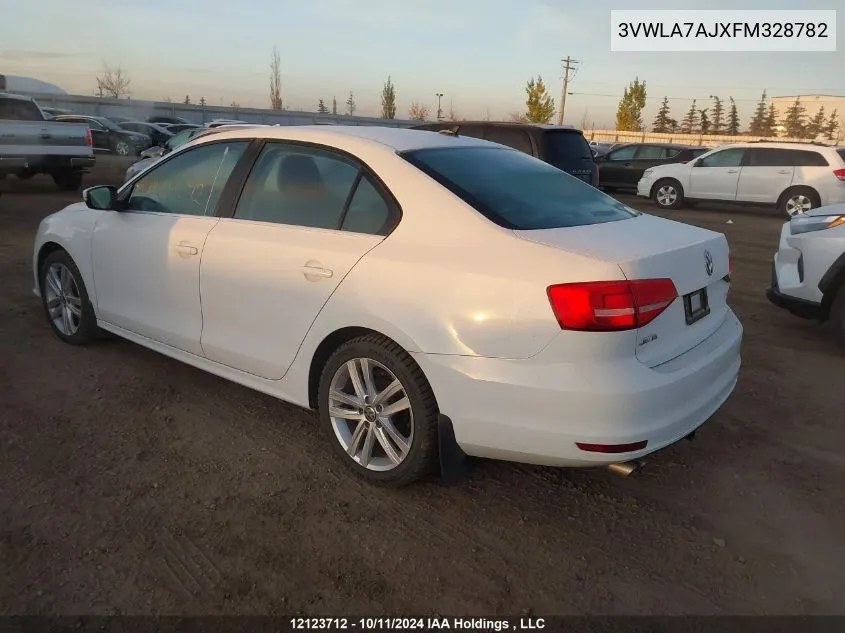 2015 Volkswagen Jetta Sedan VIN: 3VWLA7AJXFM328782 Lot: 12123712