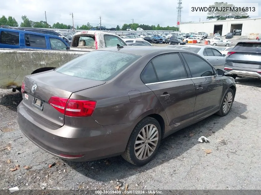 3VWD07AJ2FM316813 2015 Volkswagen Jetta 1.8T Se