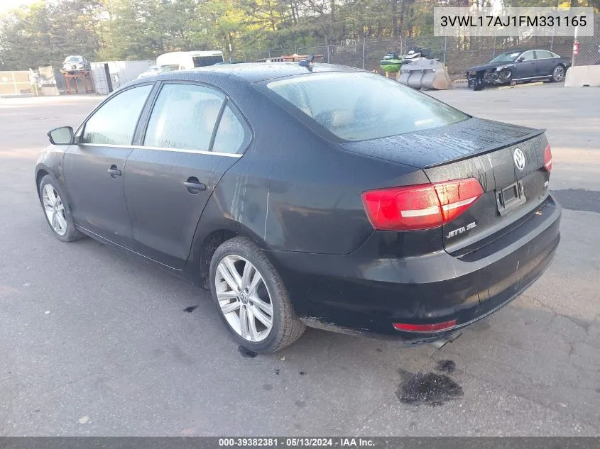 3VWL17AJ1FM331165 2015 Volkswagen Jetta 1.8T Sel