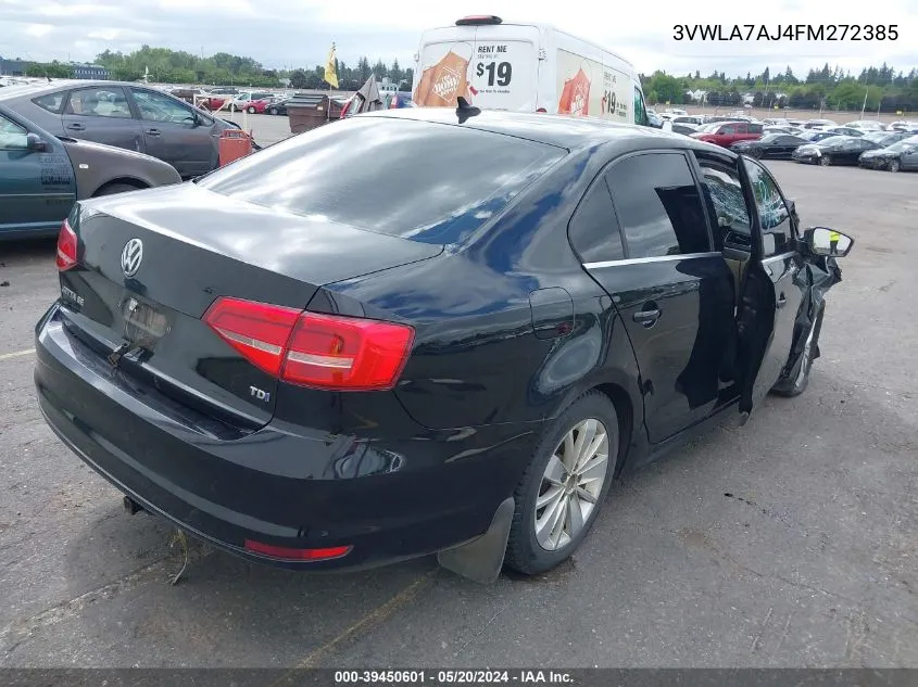 3VWLA7AJ4FM272385 2015 Volkswagen Jetta 2.0L Tdi Se