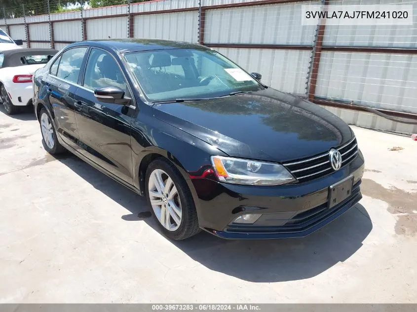 2015 Volkswagen Jetta 2.0L Tdi Sel VIN: 3VWLA7AJ7FM241020 Lot: 39673283