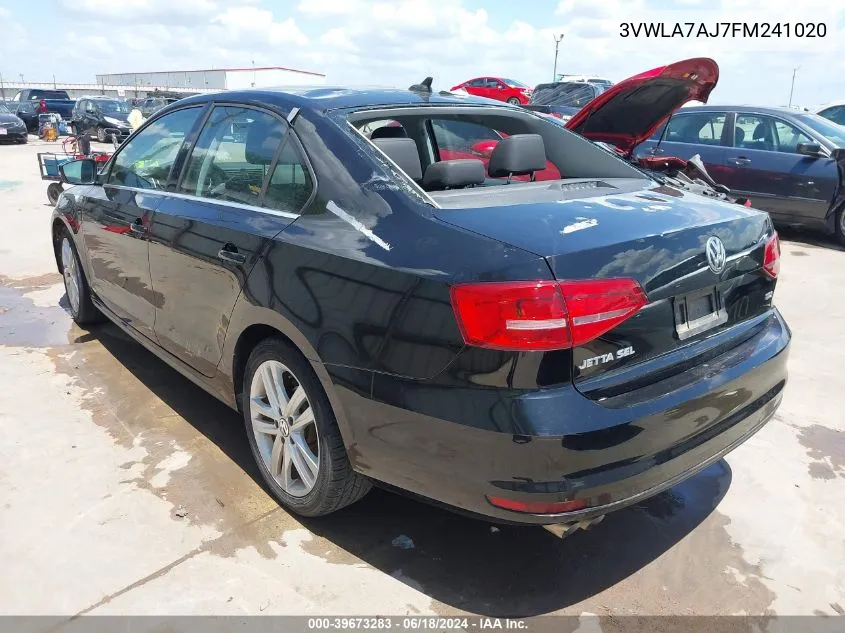 3VWLA7AJ7FM241020 2015 Volkswagen Jetta 2.0L Tdi Sel