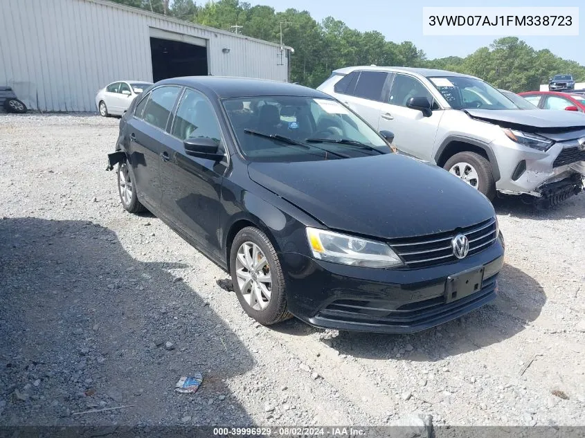 2015 Volkswagen Jetta 1.8T Se VIN: 3VWD07AJ1FM338723 Lot: 39996929