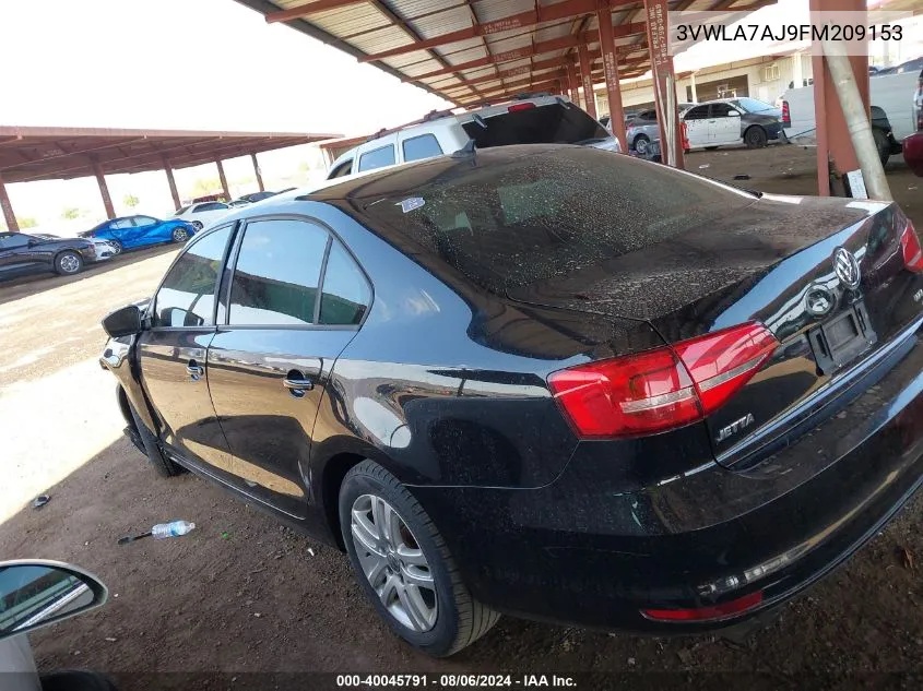 2015 Volkswagen Jetta 2.0L Tdi S VIN: 3VWLA7AJ9FM209153 Lot: 40045791