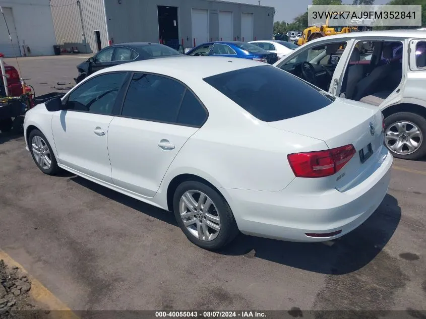 3VW2K7AJ9FM352841 2015 Volkswagen Jetta 2.0L S