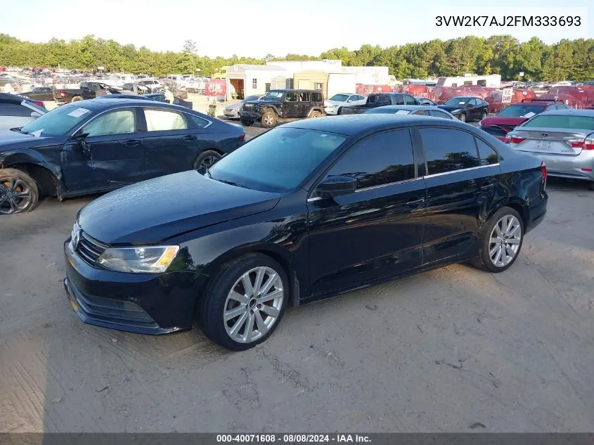 3VW2K7AJ2FM333693 2015 Volkswagen Jetta 2.0L S