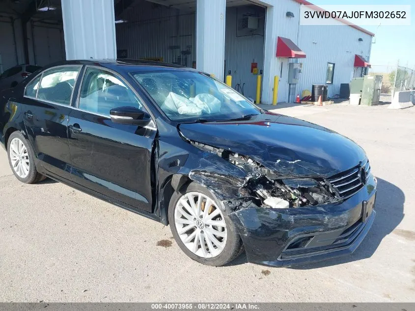 3VWD07AJ0FM302652 2015 Volkswagen Jetta 1.8T Se