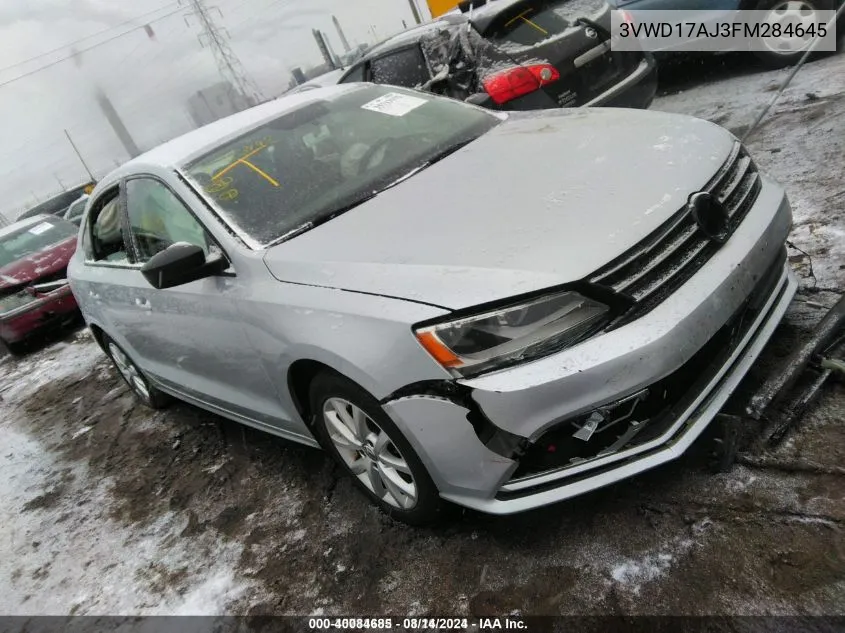 3VWD17AJ3FM284645 2015 Volkswagen Jetta 1.8T Se