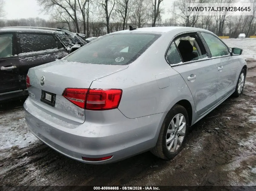 2015 Volkswagen Jetta 1.8T Se VIN: 3VWD17AJ3FM284645 Lot: 40084685