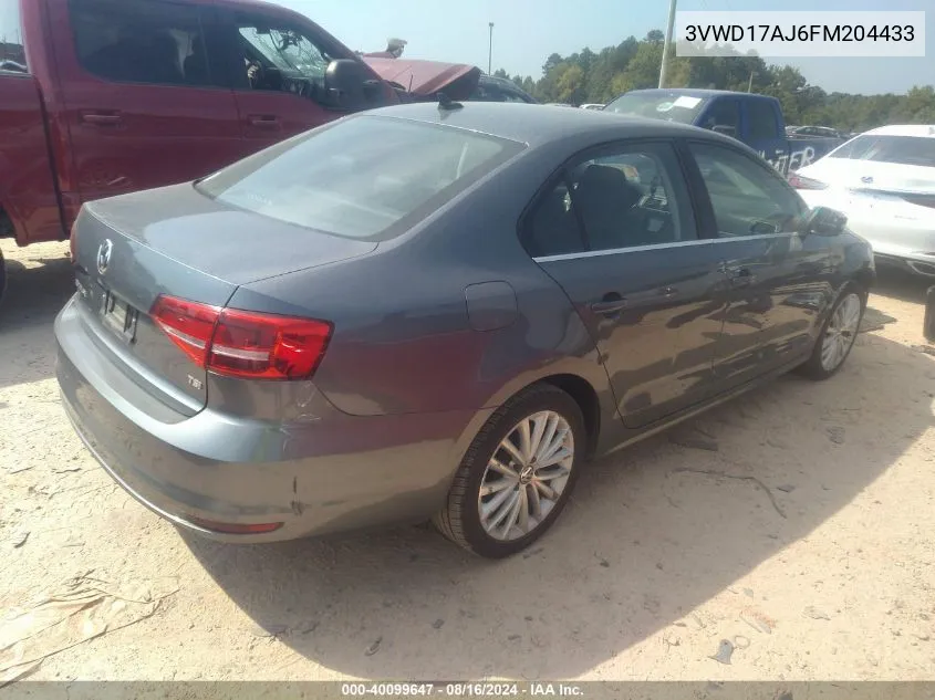 2015 Volkswagen Jetta Se VIN: 3VWD17AJ6FM204433 Lot: 40099647