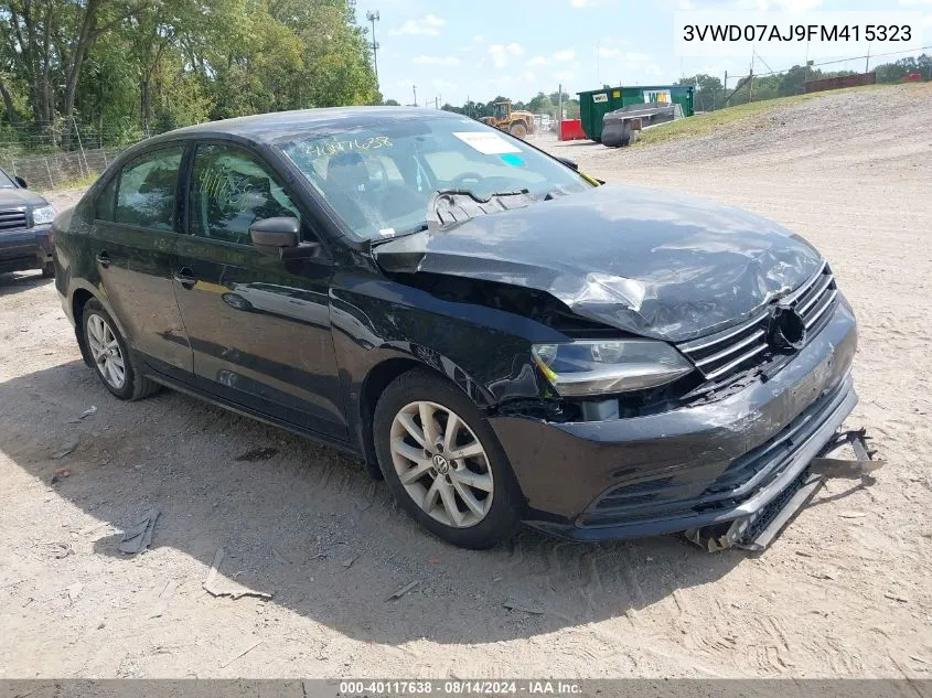 3VWD07AJ9FM415323 2015 Volkswagen Jetta 1.8T Se