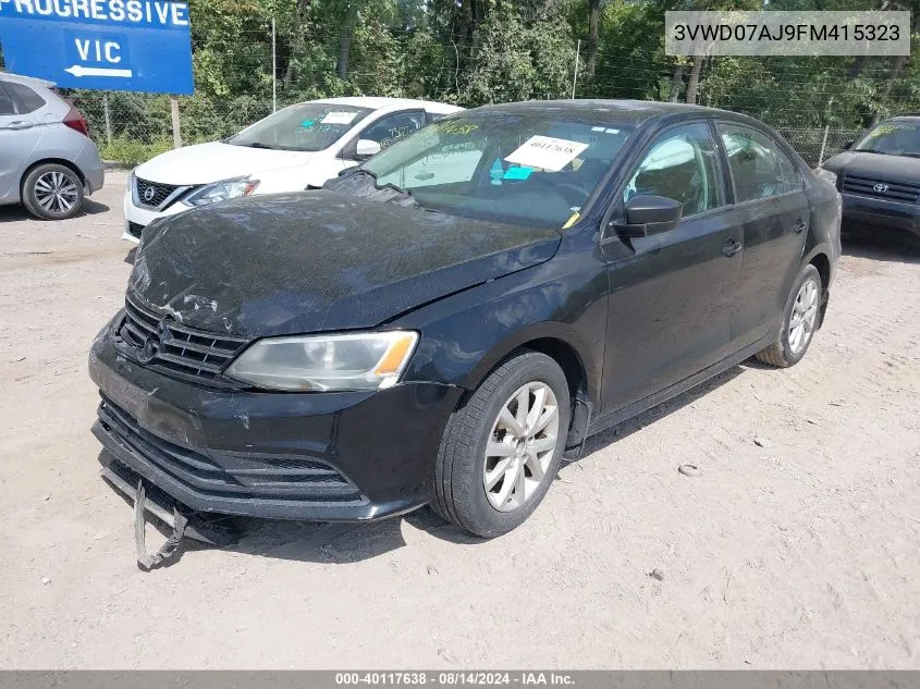 2015 Volkswagen Jetta 1.8T Se VIN: 3VWD07AJ9FM415323 Lot: 40117638