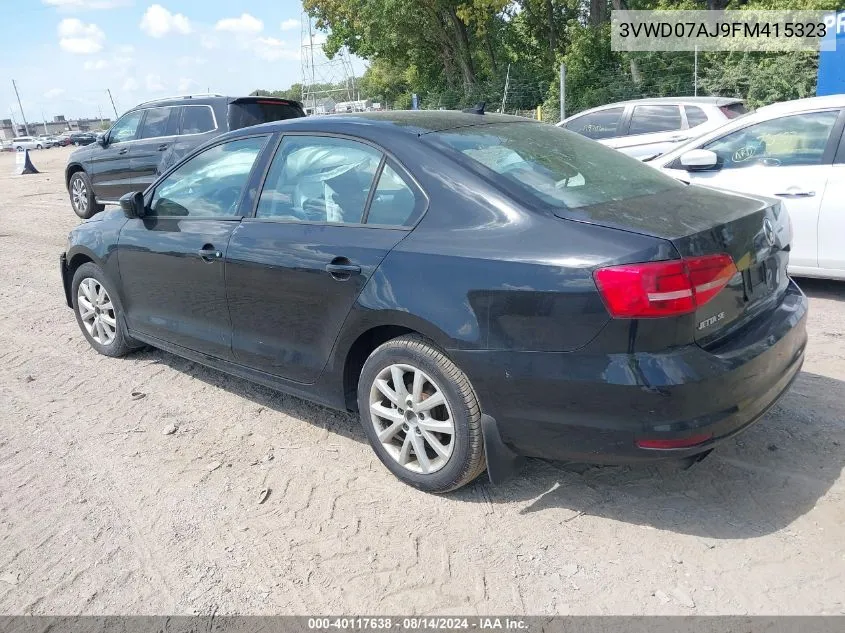 3VWD07AJ9FM415323 2015 Volkswagen Jetta 1.8T Se