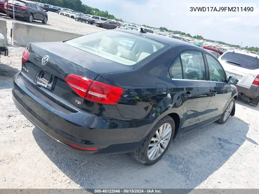 3VWD17AJ9FM211490 2015 Volkswagen Jetta 1.8T Se