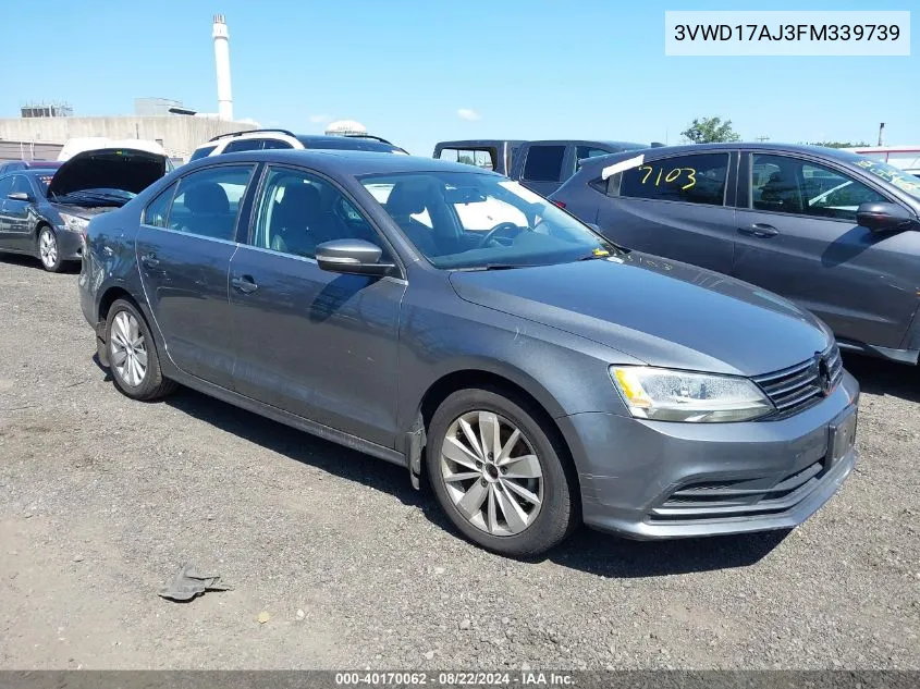 2015 Volkswagen Jetta 1.8T Se VIN: 3VWD17AJ3FM339739 Lot: 40170062