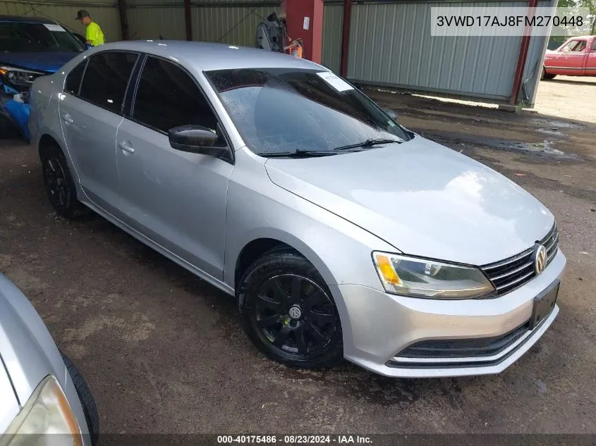 3VWD17AJ8FM270448 2015 Volkswagen Jetta 1.8T Se