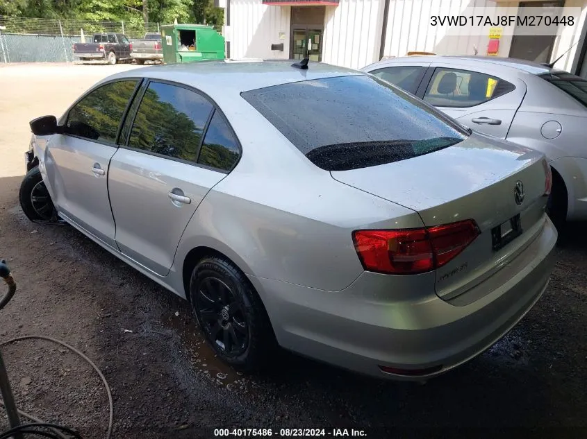 3VWD17AJ8FM270448 2015 Volkswagen Jetta 1.8T Se