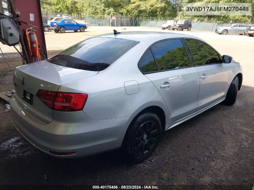 3VWD17AJ8FM270448 2015 Volkswagen Jetta 1.8T Se