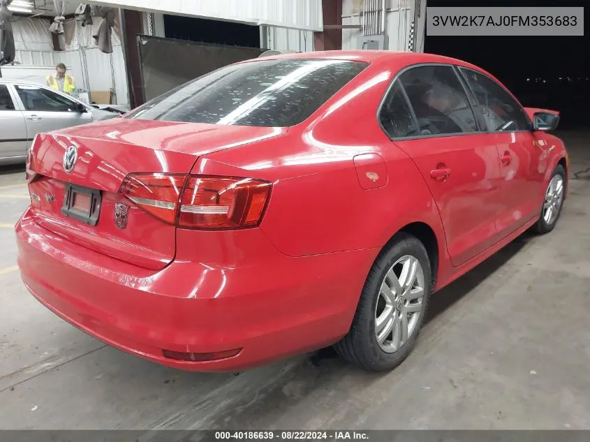 3VW2K7AJ0FM353683 2015 Volkswagen Jetta 2.0L S