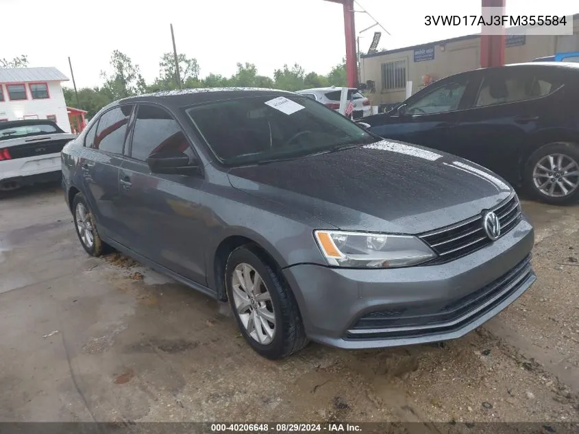 2015 Volkswagen Jetta 1.8T Se VIN: 3VWD17AJ3FM355584 Lot: 40206648