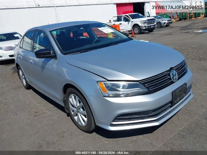 2015 Volkswagen Jetta 1.8T Se VIN: 3VWB17AJ0FM298655 Lot: 40211160