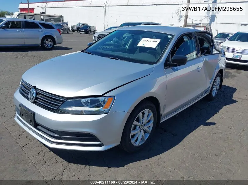 2015 Volkswagen Jetta 1.8T Se VIN: 3VWB17AJ0FM298655 Lot: 40211160