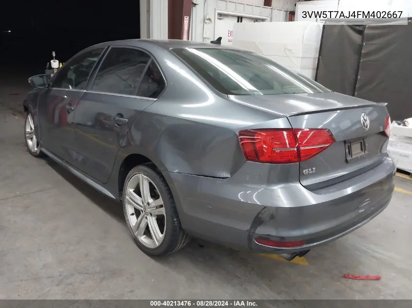 3VW5T7AJ4FM402667 2015 Volkswagen Jetta 2.0T Gli Se