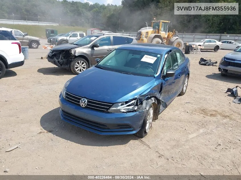 3VWD17AJ8FM355936 2015 Volkswagen Jetta 1.8T Se