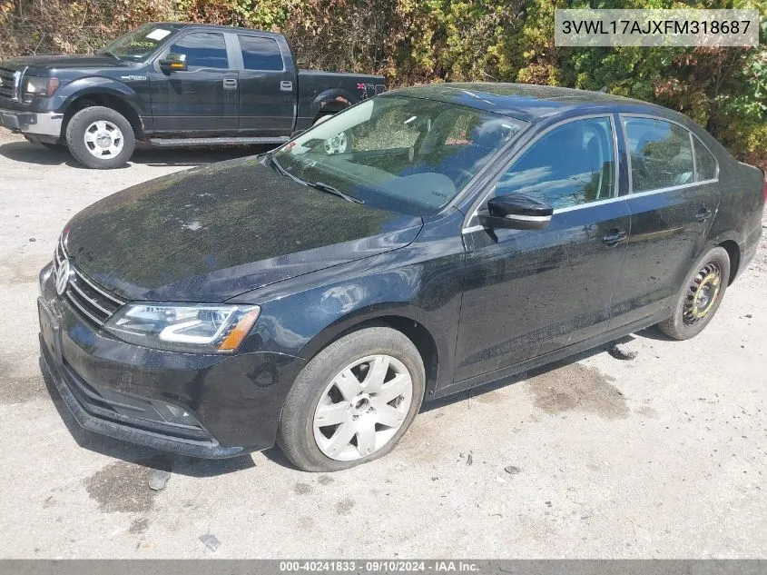 3VWL17AJXFM318687 2015 Volkswagen Jetta 1.8T Sel