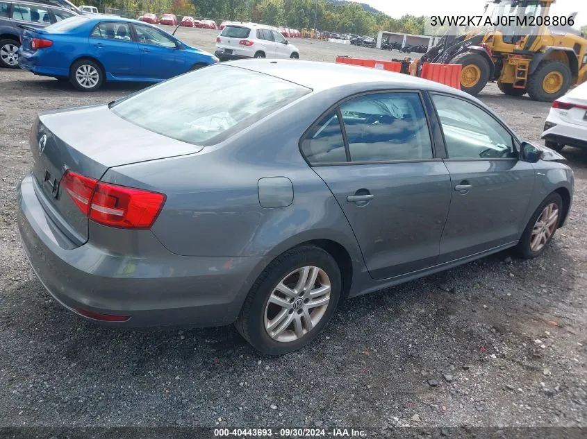 3VW2K7AJ0FM208806 2015 Volkswagen Jetta 2.0L S