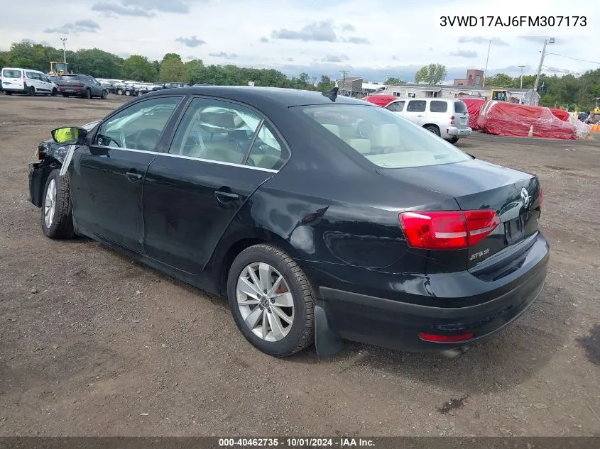 2015 Volkswagen Jetta 1.8T Se VIN: 3VWD17AJ6FM307173 Lot: 40462735