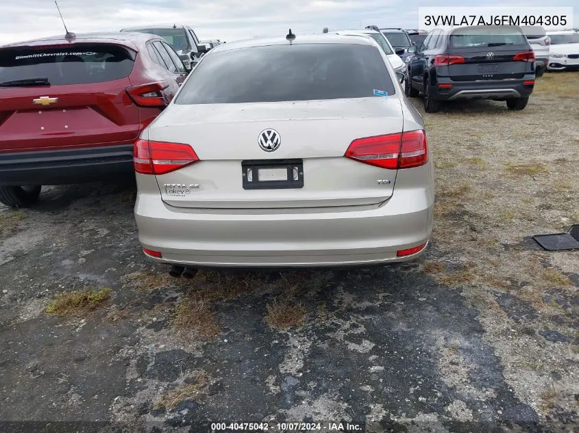 2015 Volkswagen Jetta Tdi VIN: 3VWLA7AJ6FM404305 Lot: 40475042