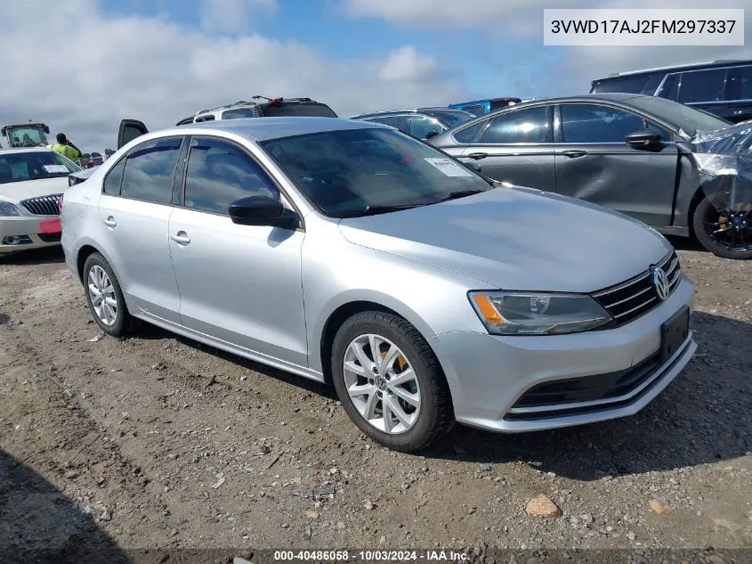 3VWD17AJ2FM297337 2015 Volkswagen Jetta 1.8T Se