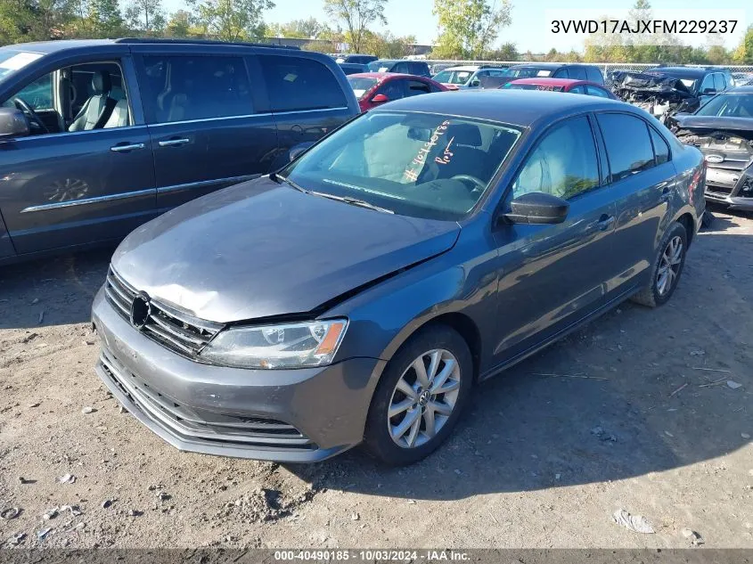 2015 Volkswagen Jetta 1.8T Se VIN: 3VWD17AJXFM229237 Lot: 40490185